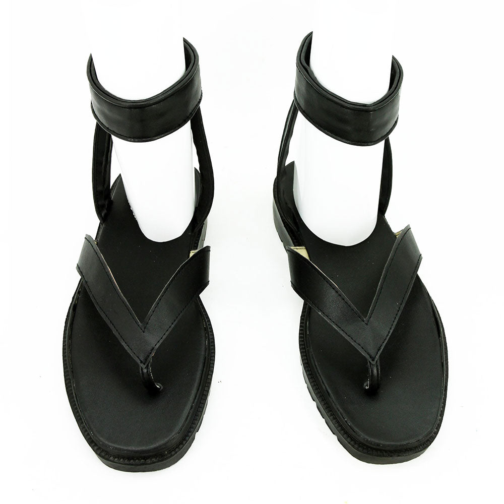 Tobirama Senju Madara Uchiha from Naruto Halloween Black Black Cosplay Shoes