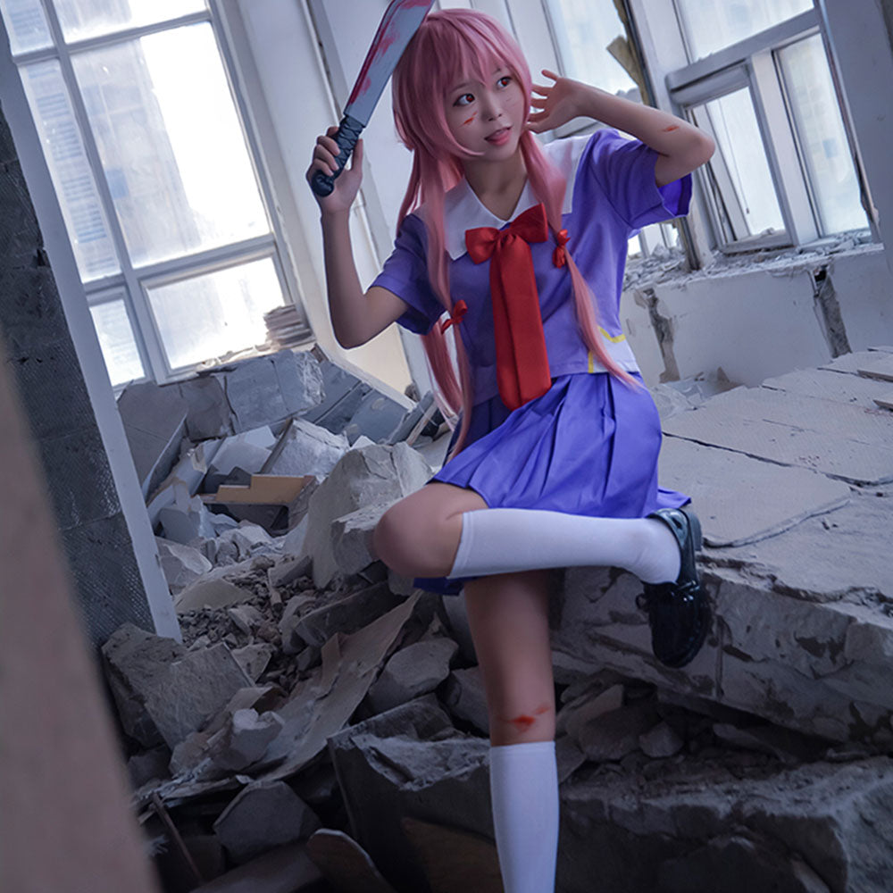 Future Diary Yuno Gasai Halloween Cosplay Costume