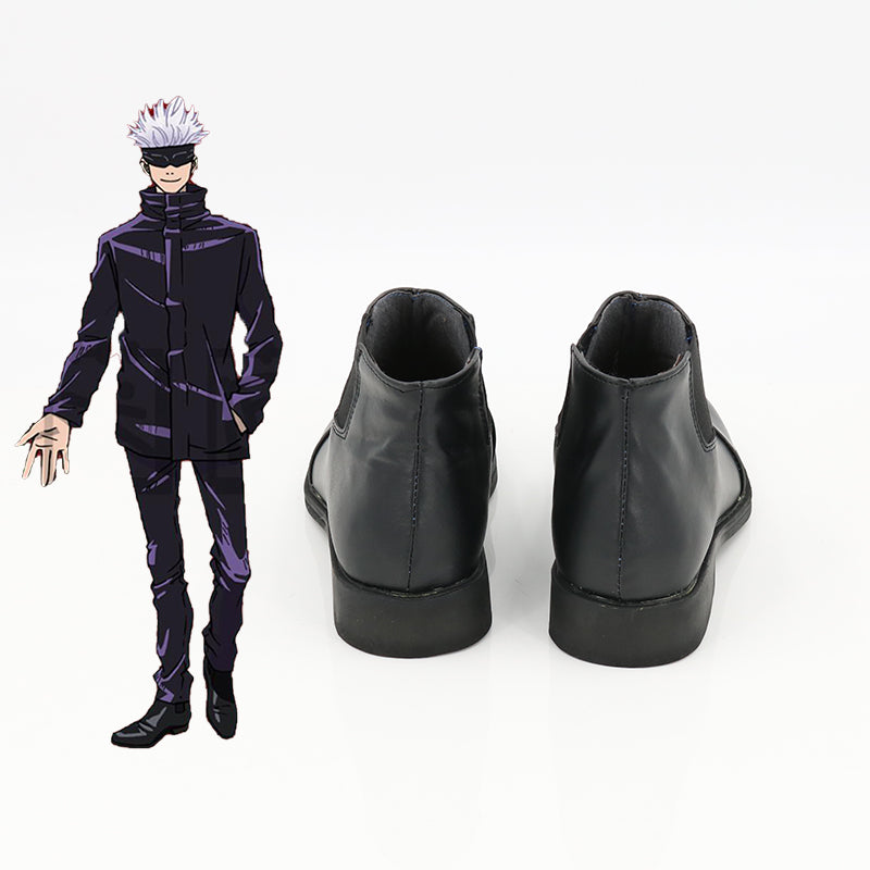 Jujutsu Kaisen Sorcery Fight Megumi Satoru Gojo Halloween Black Cosplay Shoes