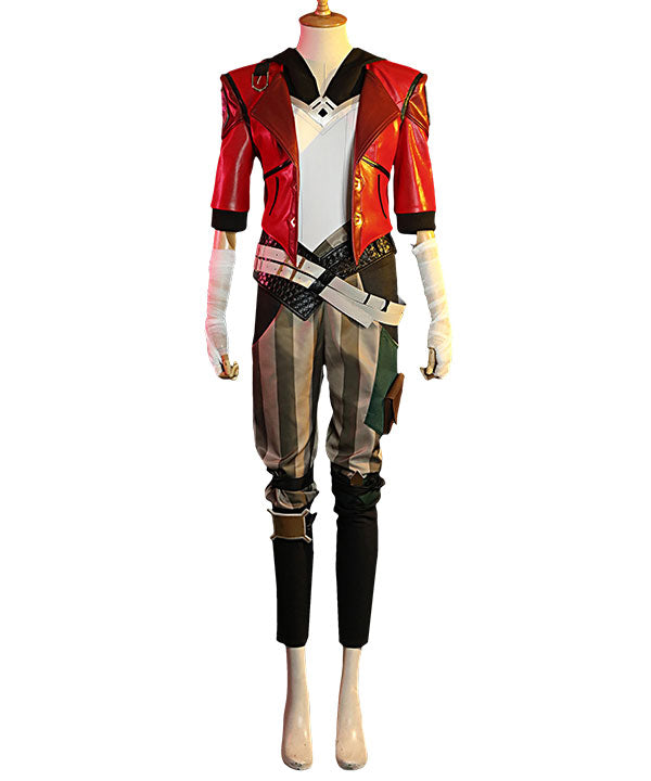 League of Legends LOL Arcane Vi Leather Version Game Cosplay Costume