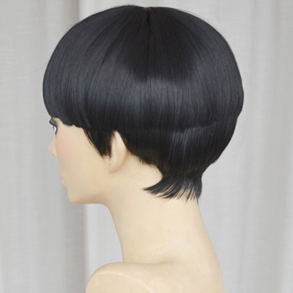 Rock Lee from Naruto Halloween Black Cosplay Wig