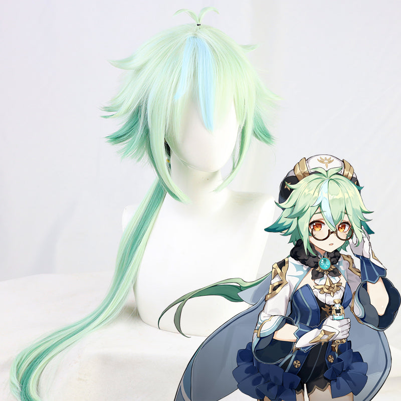Genshin Impact Sucrose Green Cosplay Wig