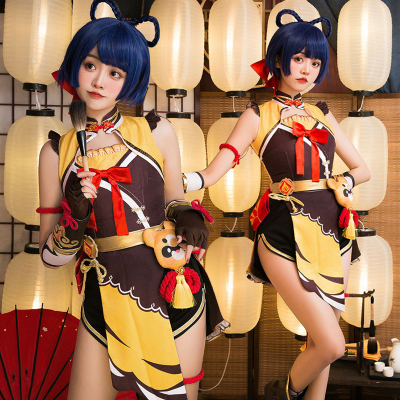 Genshin Impact Xiangling Halloween Cosplay Costume