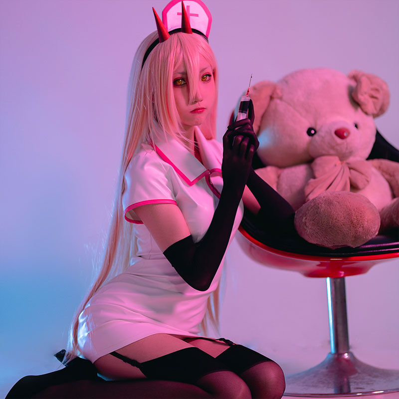 Chainsaw Man Power Makima Nurse Cosplay Costume
