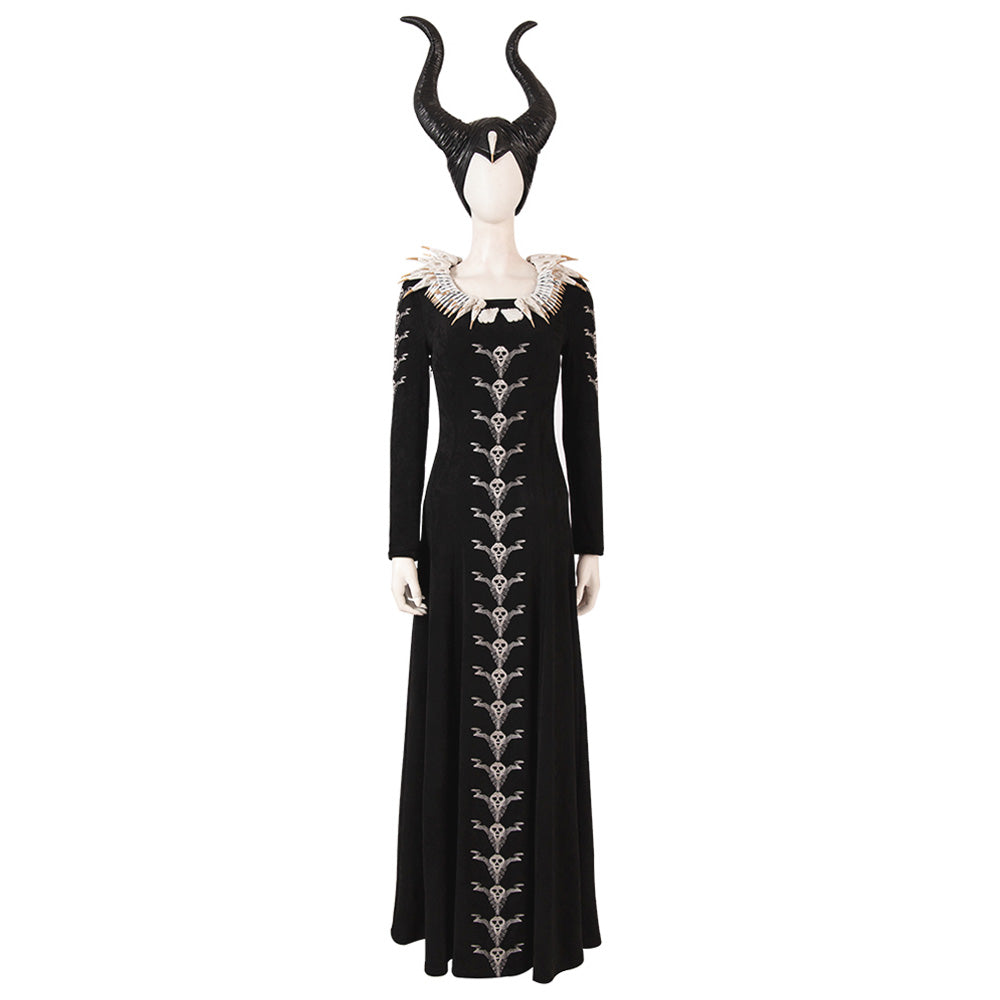 2016 Alice in Maleficent: Mistress of Evil Maleficent Black Halloween Cosplay Costume