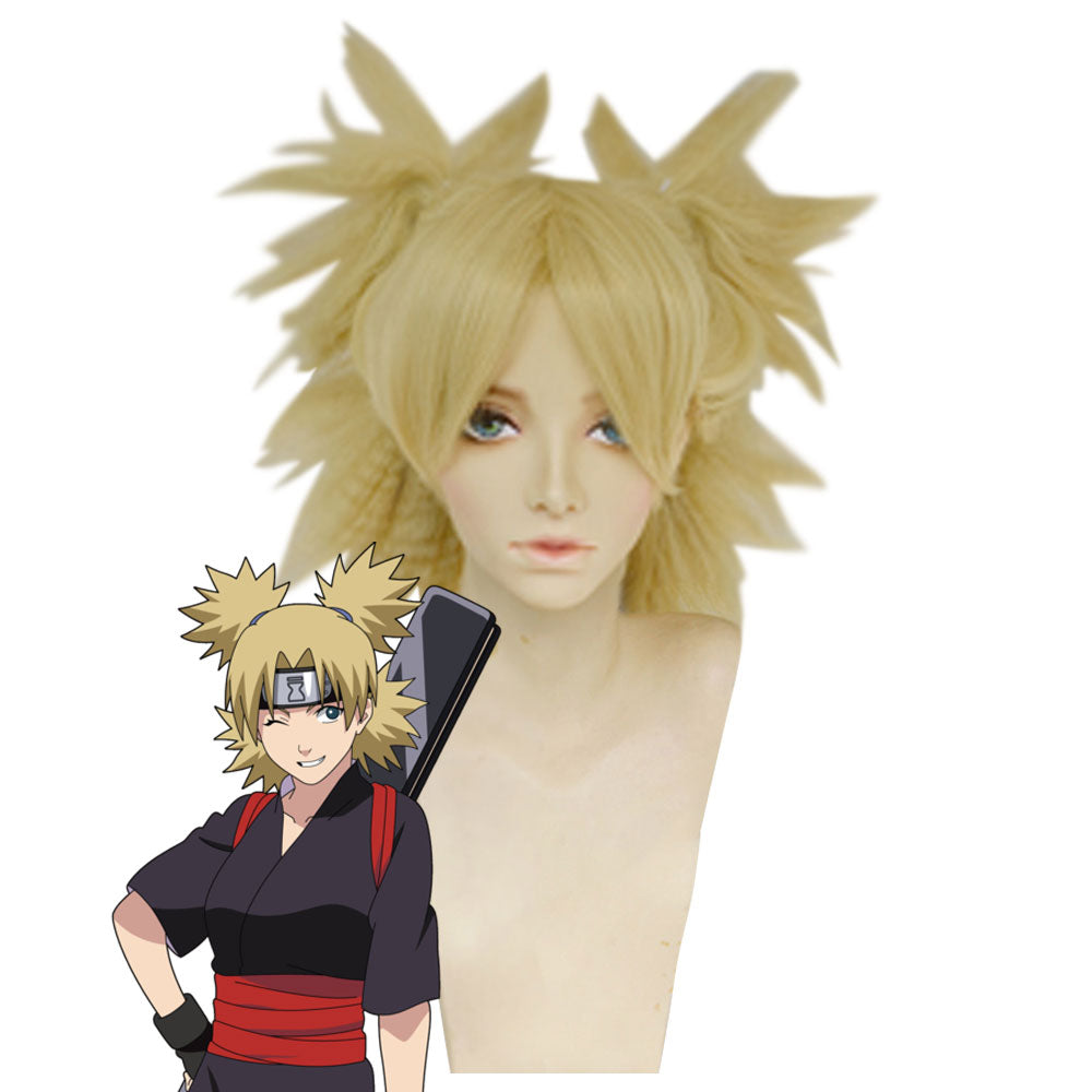 Temari from Naruto Halloween Golden Cosplay Wig