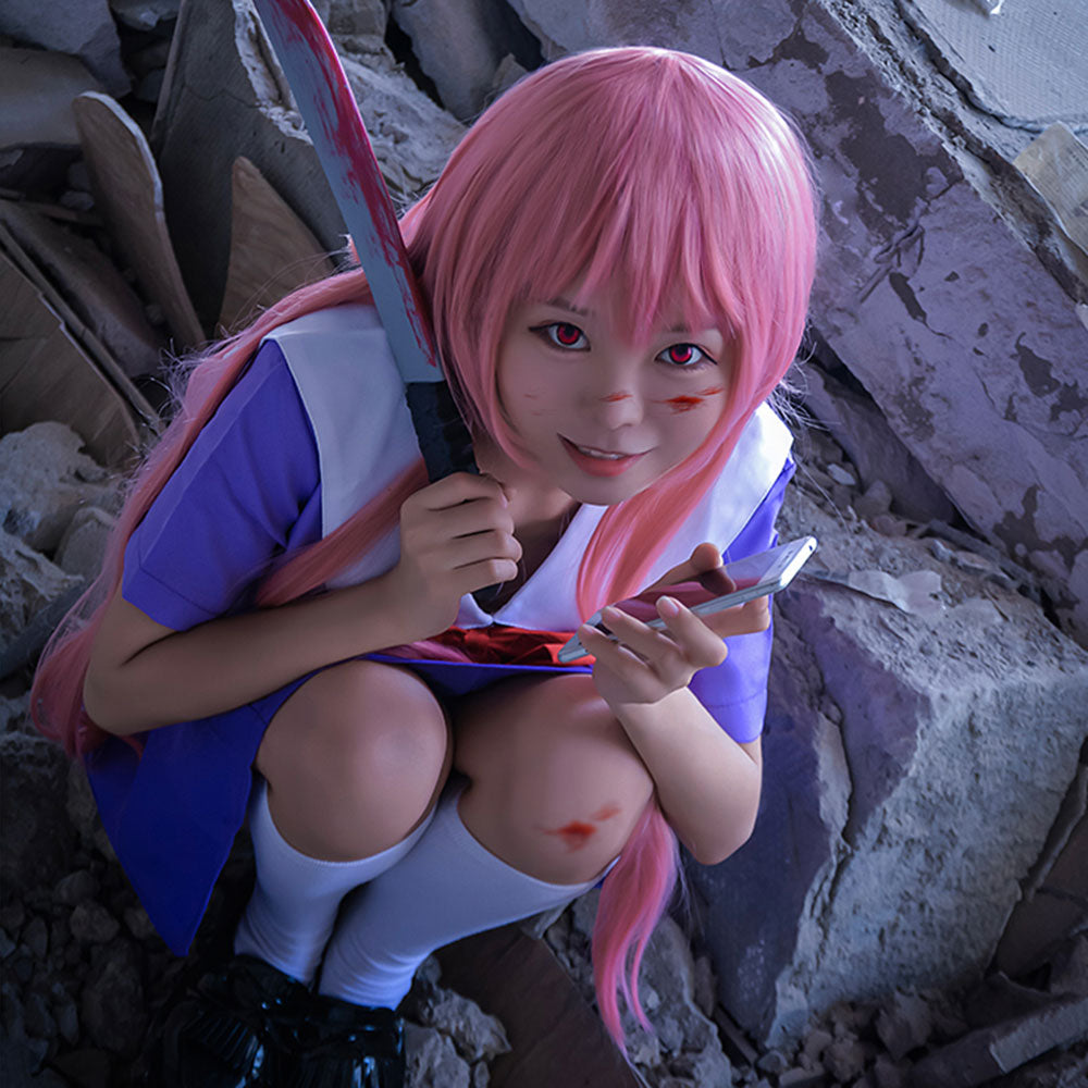 Future Diary Yuno Gasai Halloween Cosplay Costume