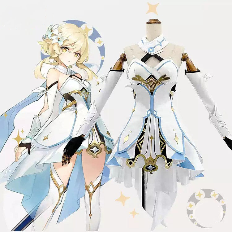 Genshin Impact Player Female Traveler Lumine Cosplay Costume