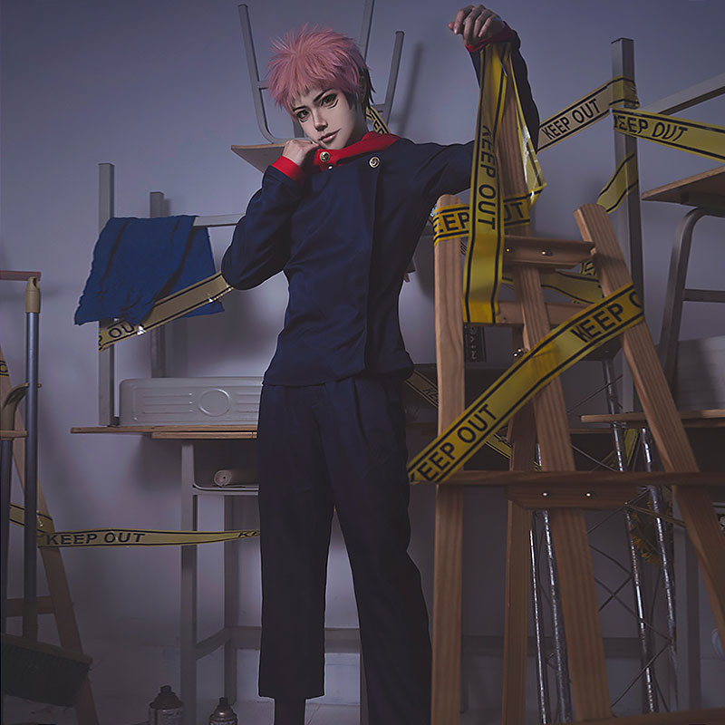 Jujutsu Kaisen Sorcery Fight Yuji Itadori Halloween Cosplay Costume
