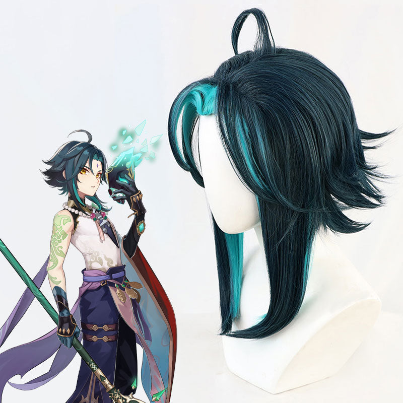 Xiao from Genshin Impact Halloween Green Cosplay Wig