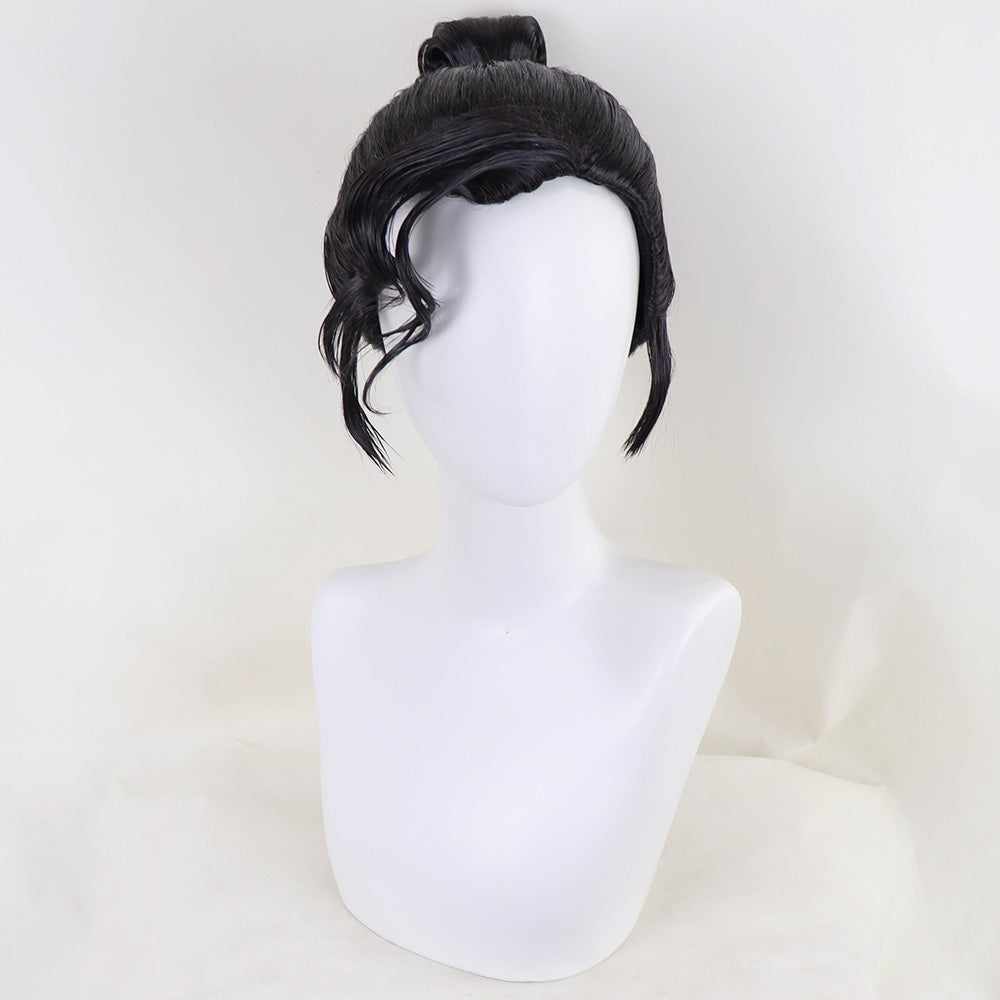 Blue Eye Samurai Mizu Black Cosplay Wig