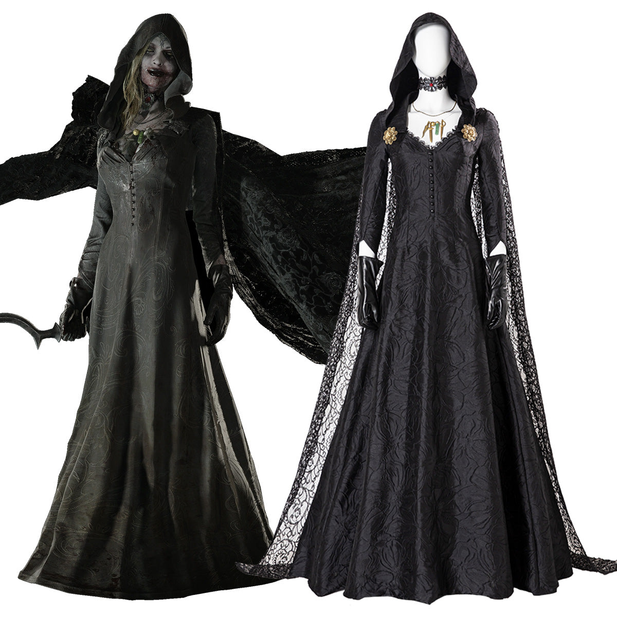 RE 8 Village Vampire Daughters Bela Daniela Cassandra Dimitrescu Halloween Premium Edition Cosplay Costume
