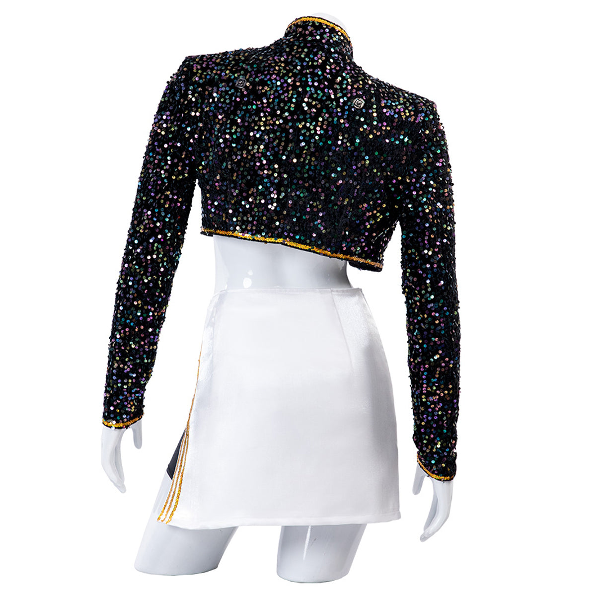 Kpop Demon Hunters Mira Golden Black Dance Outfit Cosplay Costume