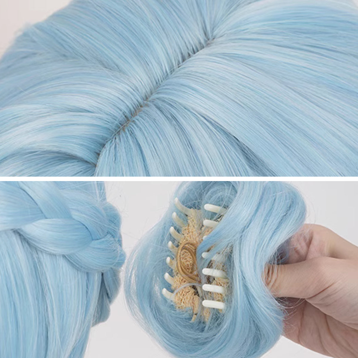 Genshin Impact Ineffa Blue Cosplay Wig