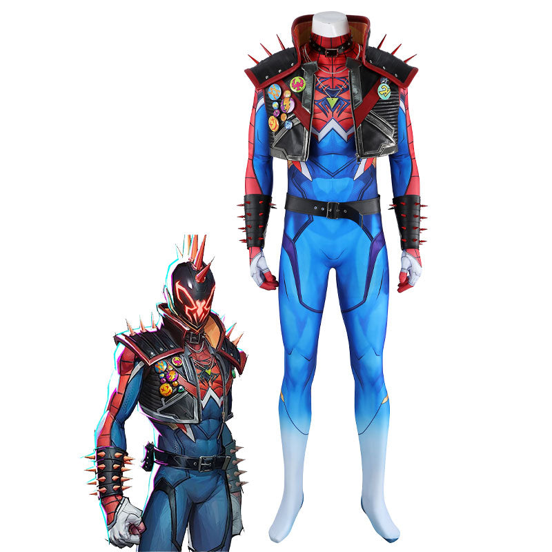 Marvel Rivals Spider Punk 2099 Spider-Man Cosplay Costumes