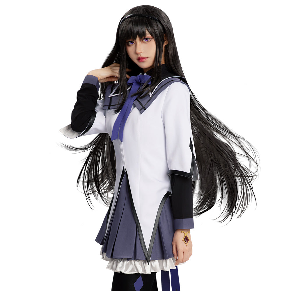 Puella Magi Madoka Magica Homura Akemi Cosplay Costume - Premium Edition