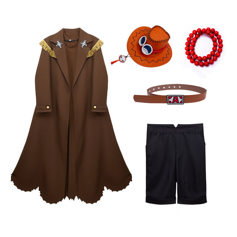 Anime One Piece Portgas D. Ace Live action Version Cosplay Costume