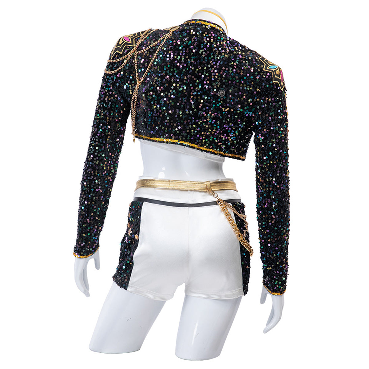 Kpop Demon Hunters Rumi Golden Black Dance Outfit Cosplay Costume