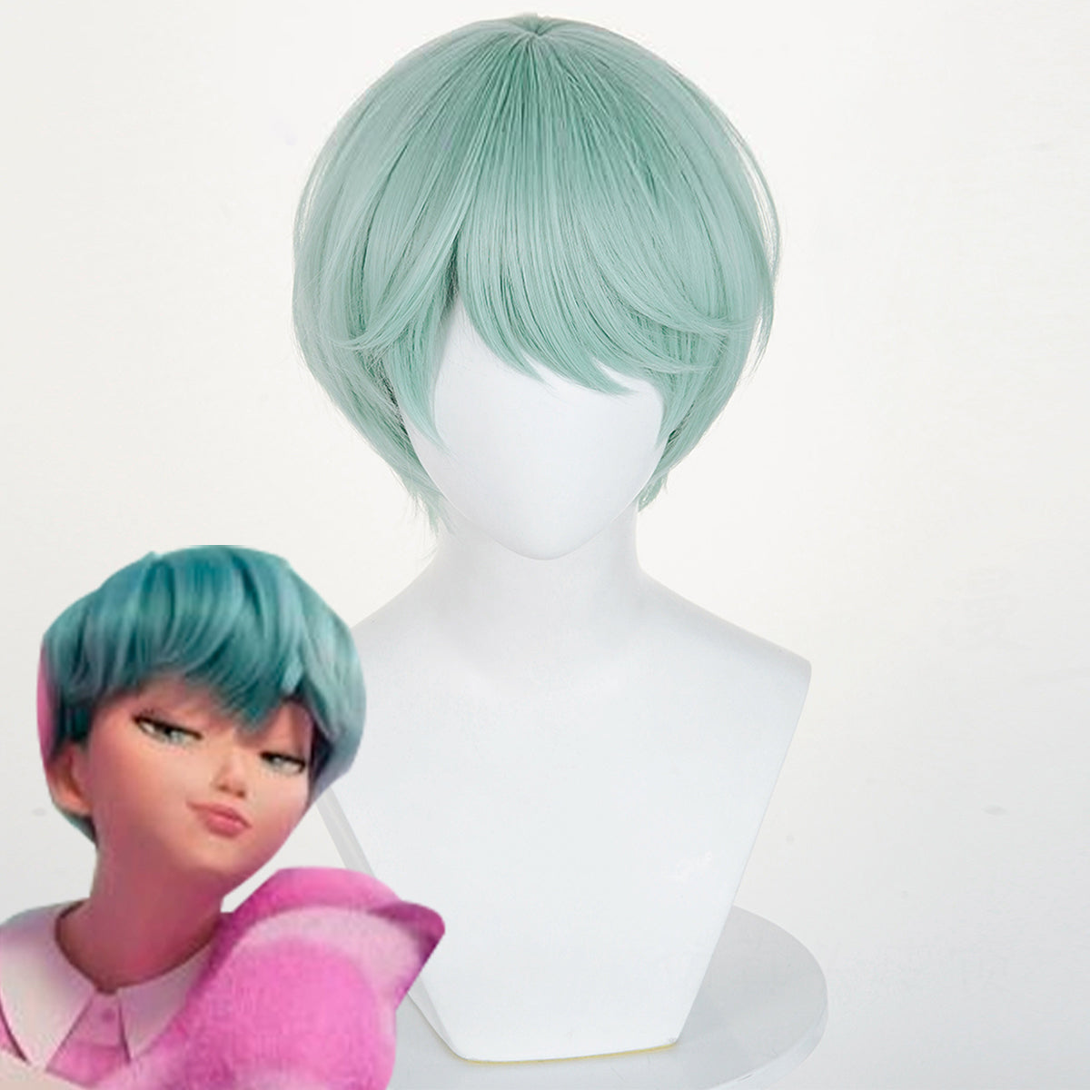 Kpop Demon Hunters Saja Boys Baby Saja Green Cosplay Wig