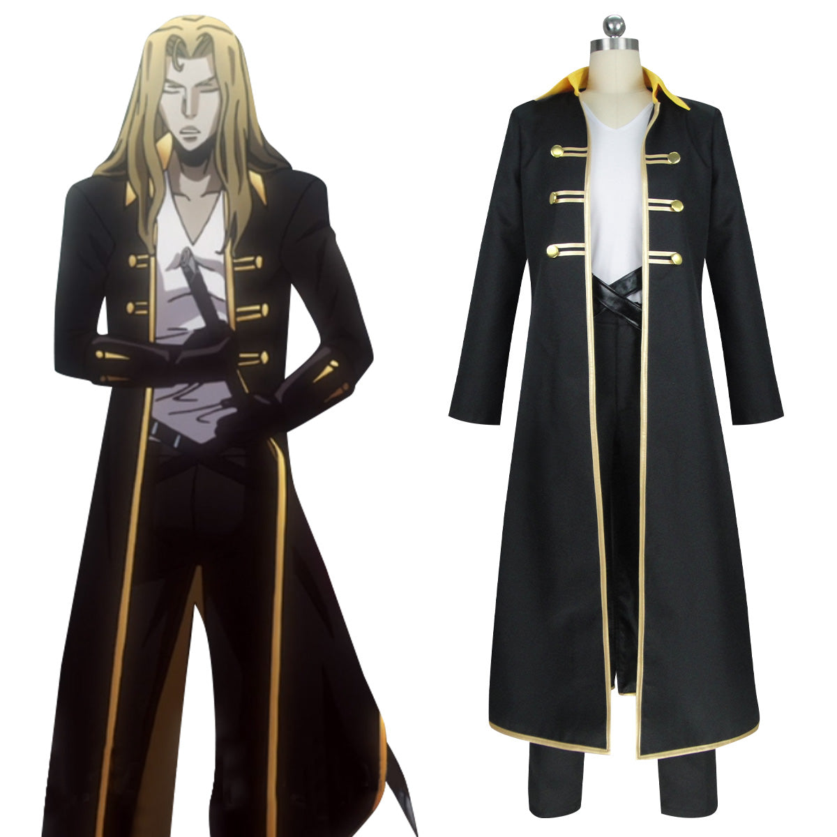Castlevania Season 2 2018 Anime Alucard Cosplay Costume