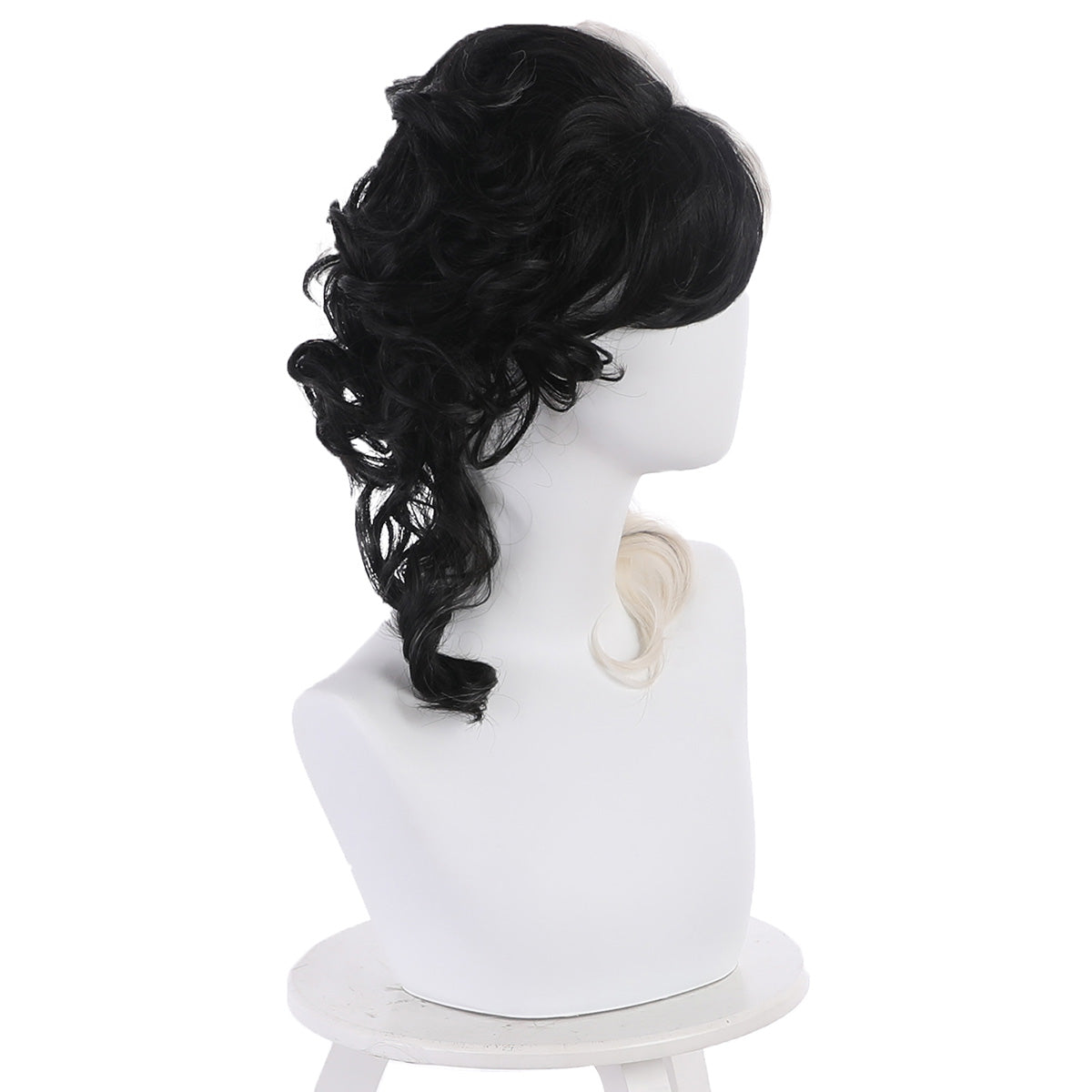 Disney Movie Cruella de Vil Black Silver Cosplay Wig D Edition