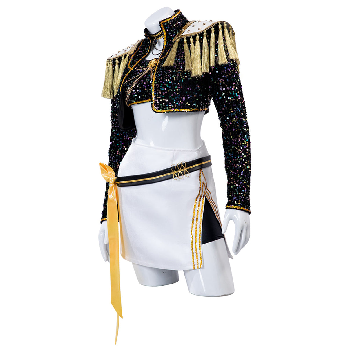 Kpop Demon Hunters Mira Golden Black Dance Outfit Cosplay Costume