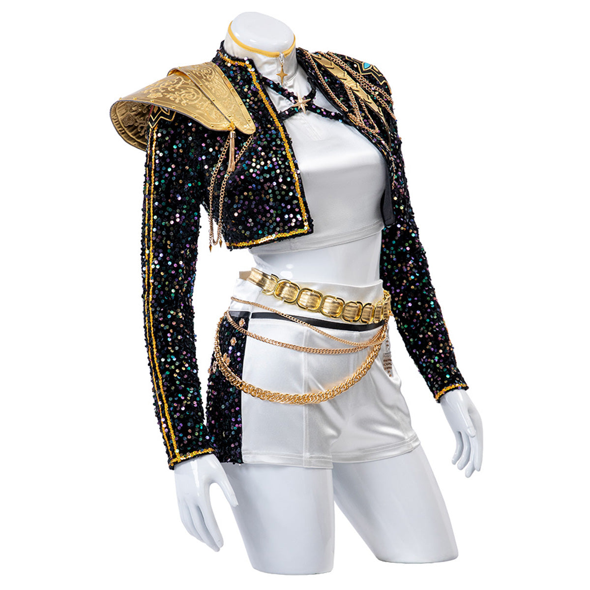 Kpop Demon Hunters Rumi Golden Black Dance Outfit Cosplay Costume