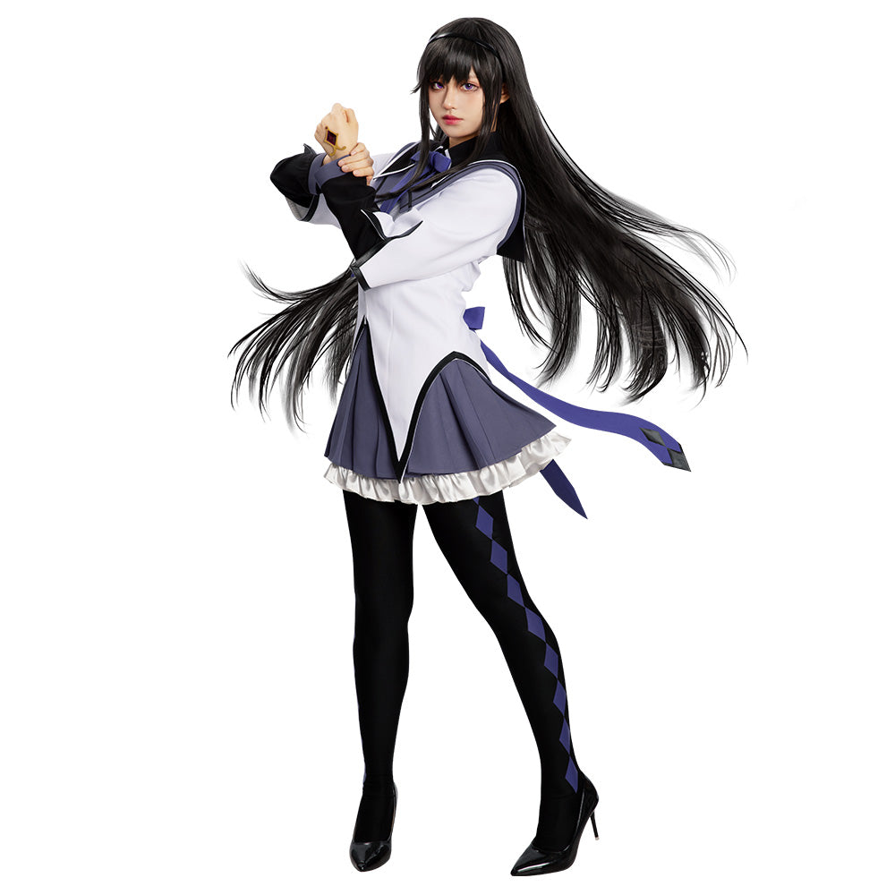Puella Magi Madoka Magica Homura Akemi Cosplay Costume - Premium Edition
