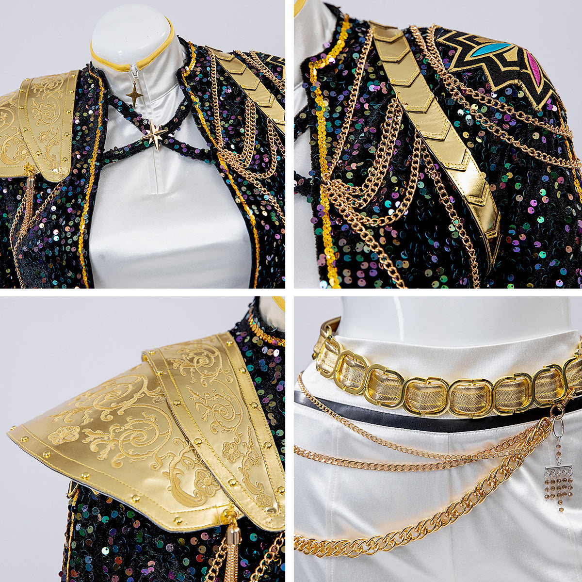 Kpop Demon Hunters Rumi Golden Black Dance Outfit Cosplay Costume