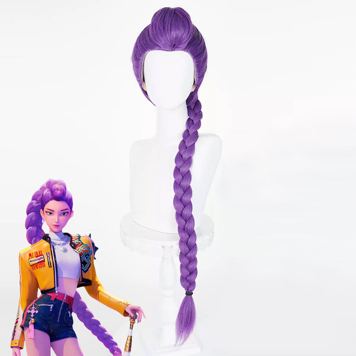 Kpop Demon Hunters Rumi Purple Cosplay Wig