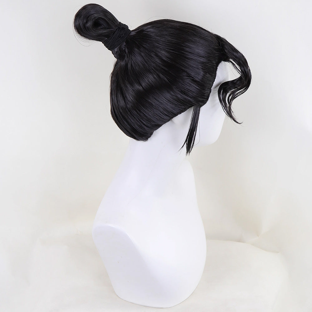 Blue Eye Samurai Mizu Black Cosplay Wig