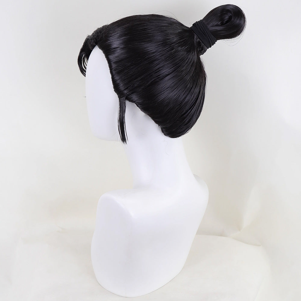 Blue Eye Samurai Mizu Black Cosplay Wig
