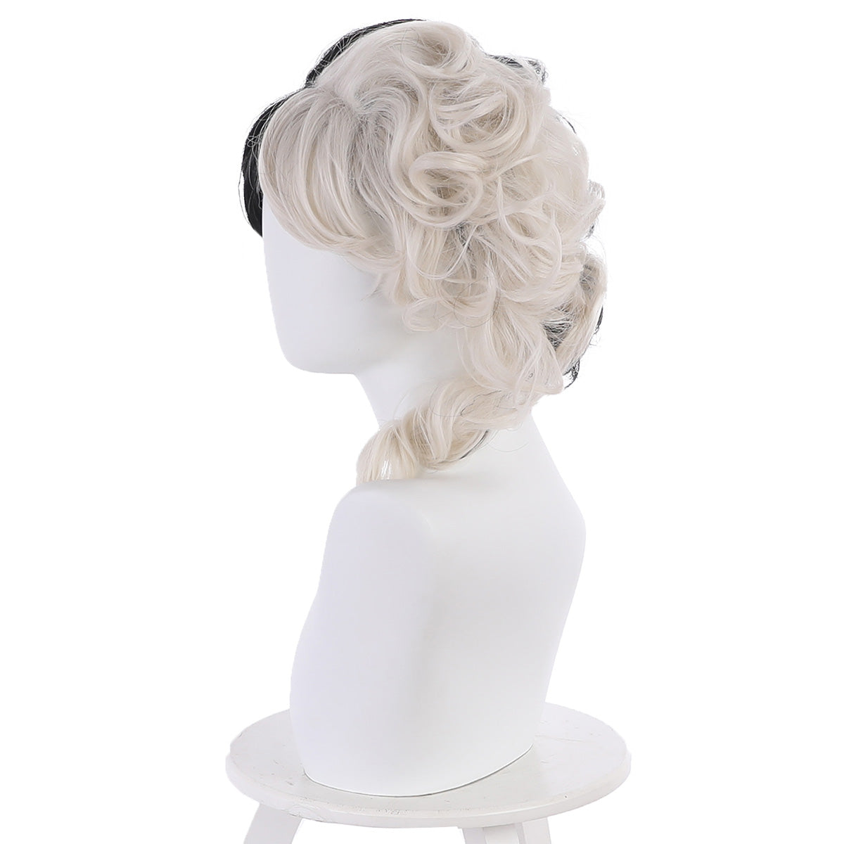 Disney Movie Cruella de Vil Black Silver Cosplay Wig D Edition
