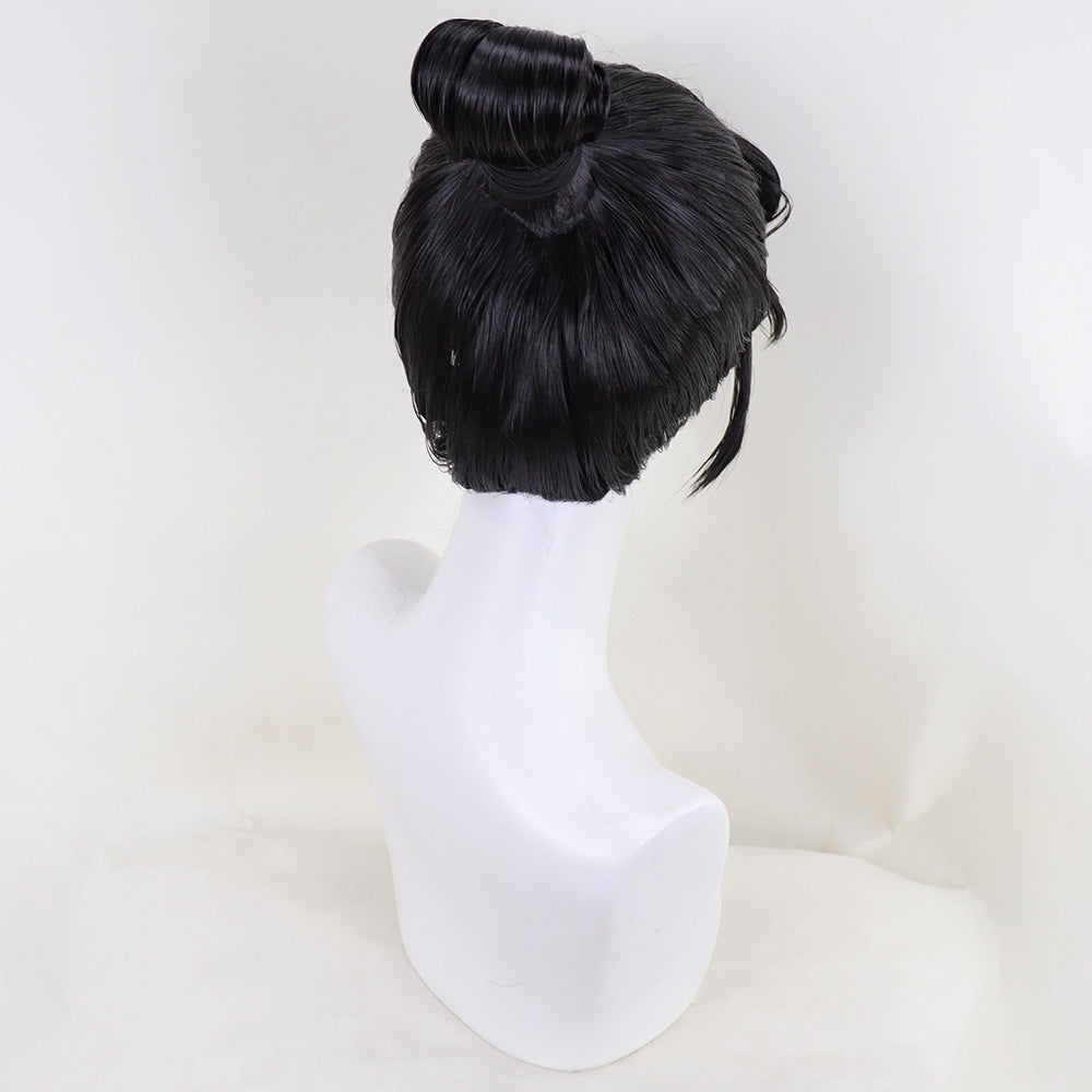 Blue Eye Samurai Mizu Black Cosplay Wig
