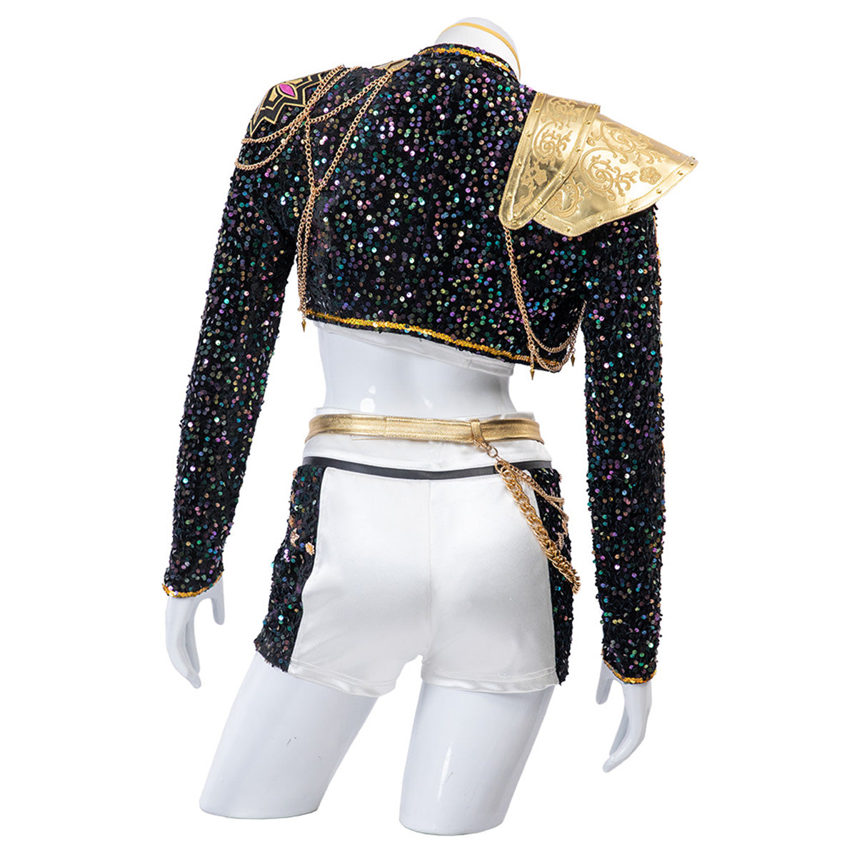 Kpop Demon Hunters Rumi Golden Black Dance Outfit Cosplay Costume