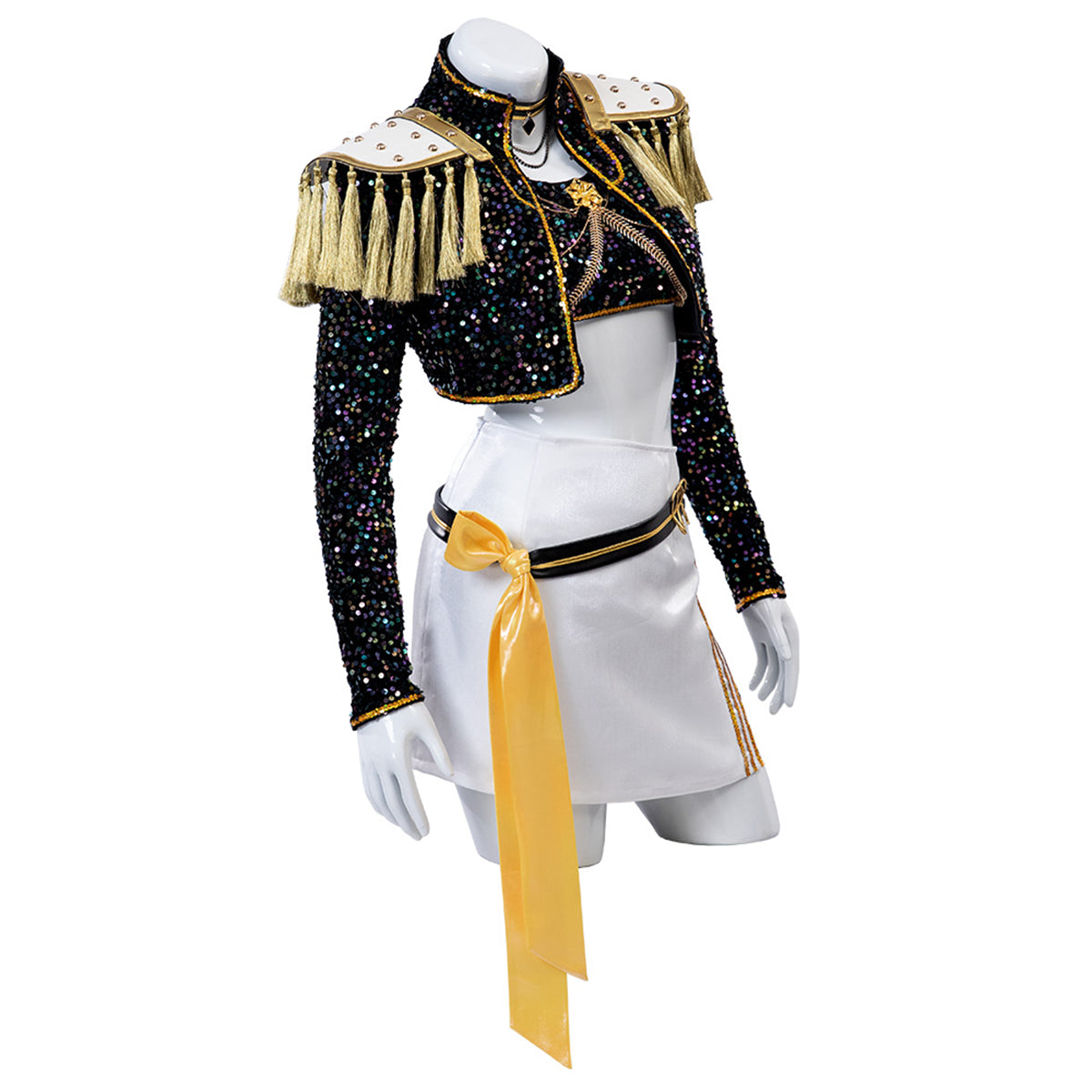 Kpop Demon Hunters Mira Golden Black Dance Outfit Cosplay Costume