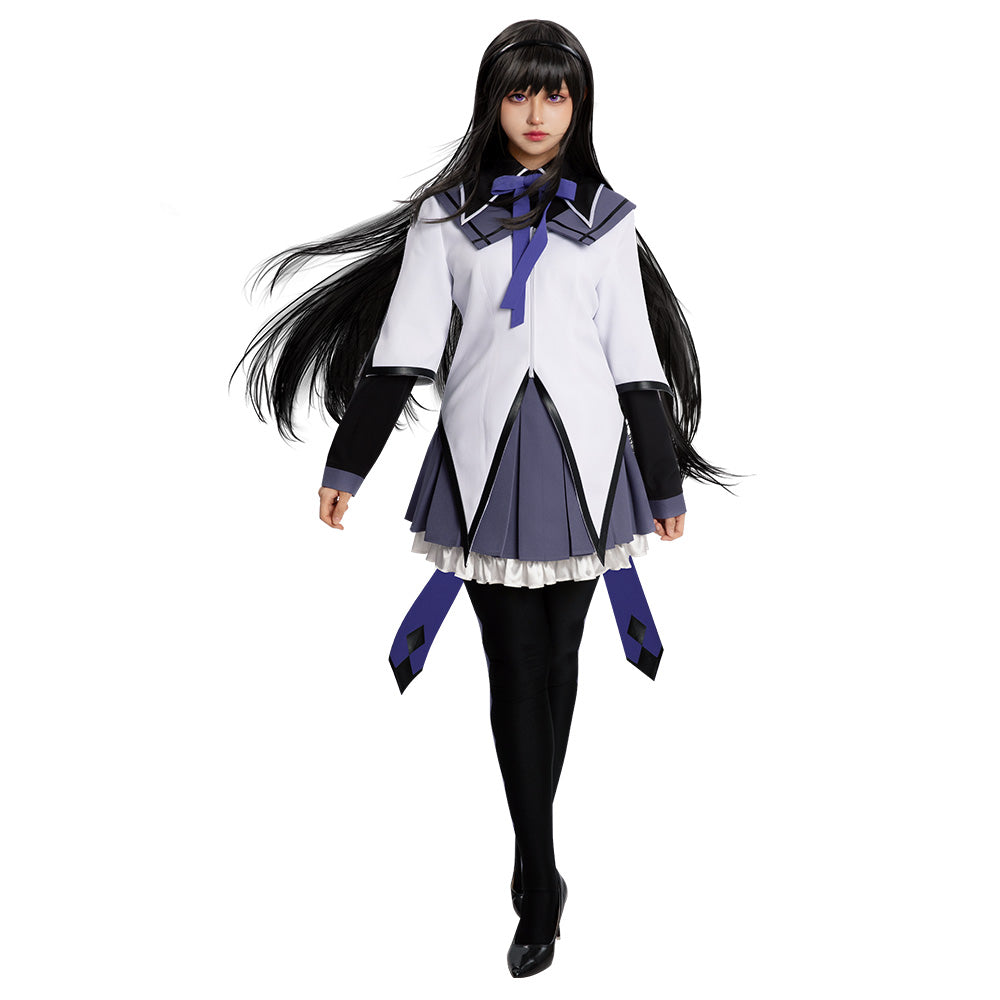 Puella Magi Madoka Magica Homura Akemi Cosplay Costume - Premium Edition