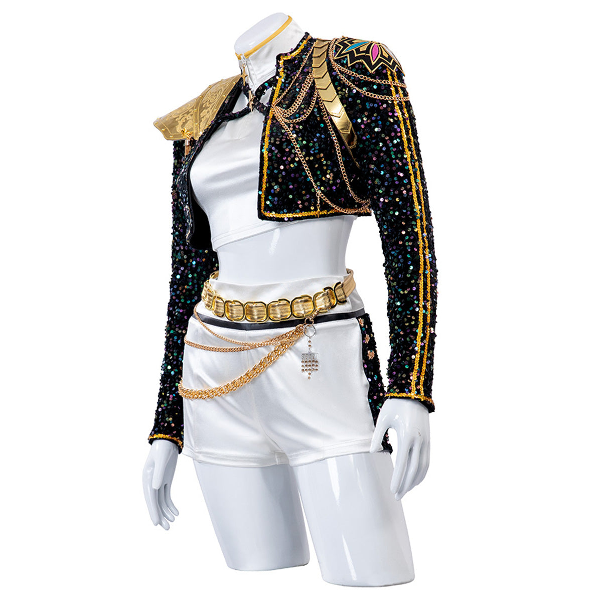 Kpop Demon Hunters Rumi Golden Black Dance Outfit Cosplay Costume