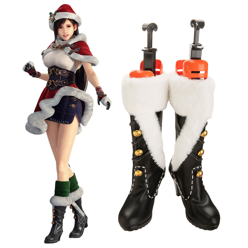 Final Fantasy VII Ever Crisis FF7EC Christmas Tifa Lockhart Cosplay Shoes