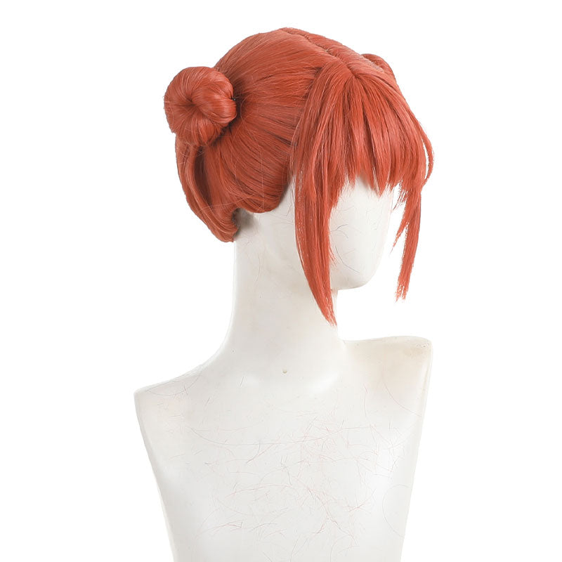 Gintama Kagura Double Bun Hairstyle Cosplay Wigs