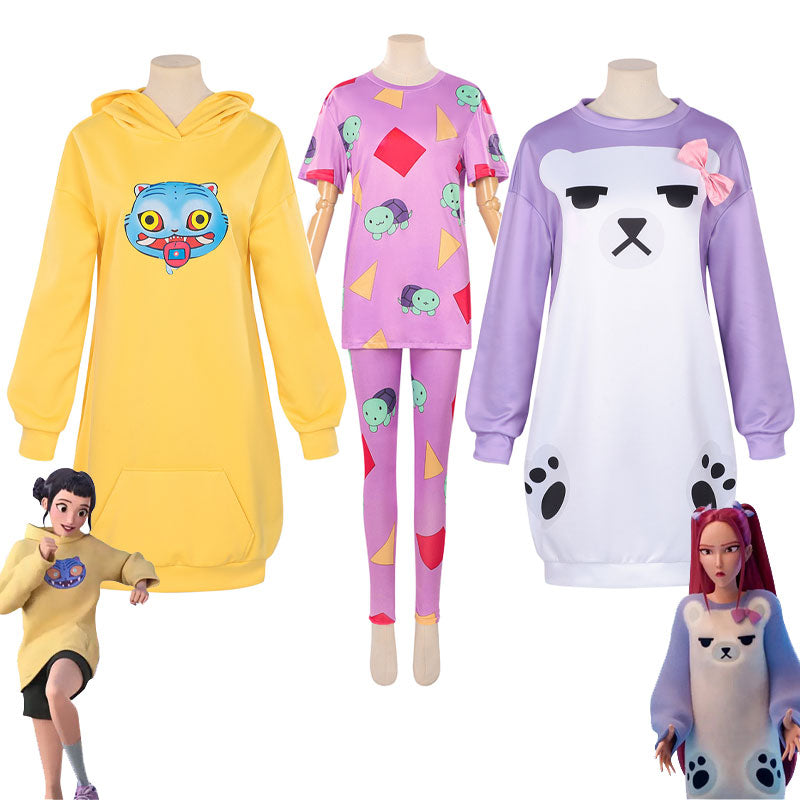 Kpop Demon Hunters Zoe Mira Pajamas Adult Kids Cosplay Costume