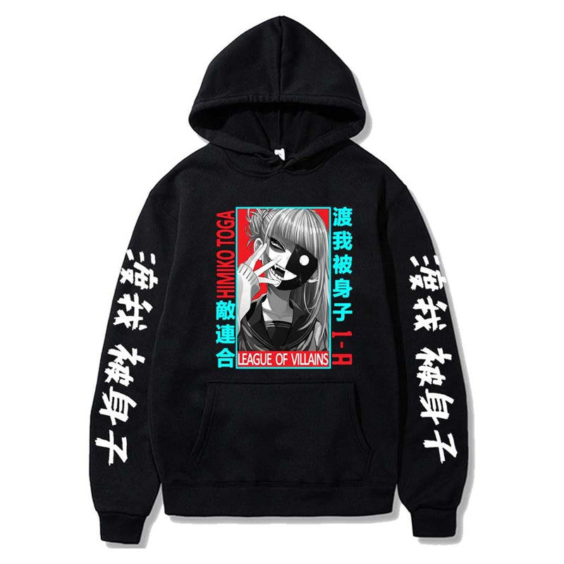 Anime MHA Himiko Toga Cosplay Hoodie Anime Pullover Print Academia Hoodie Sweatshirt