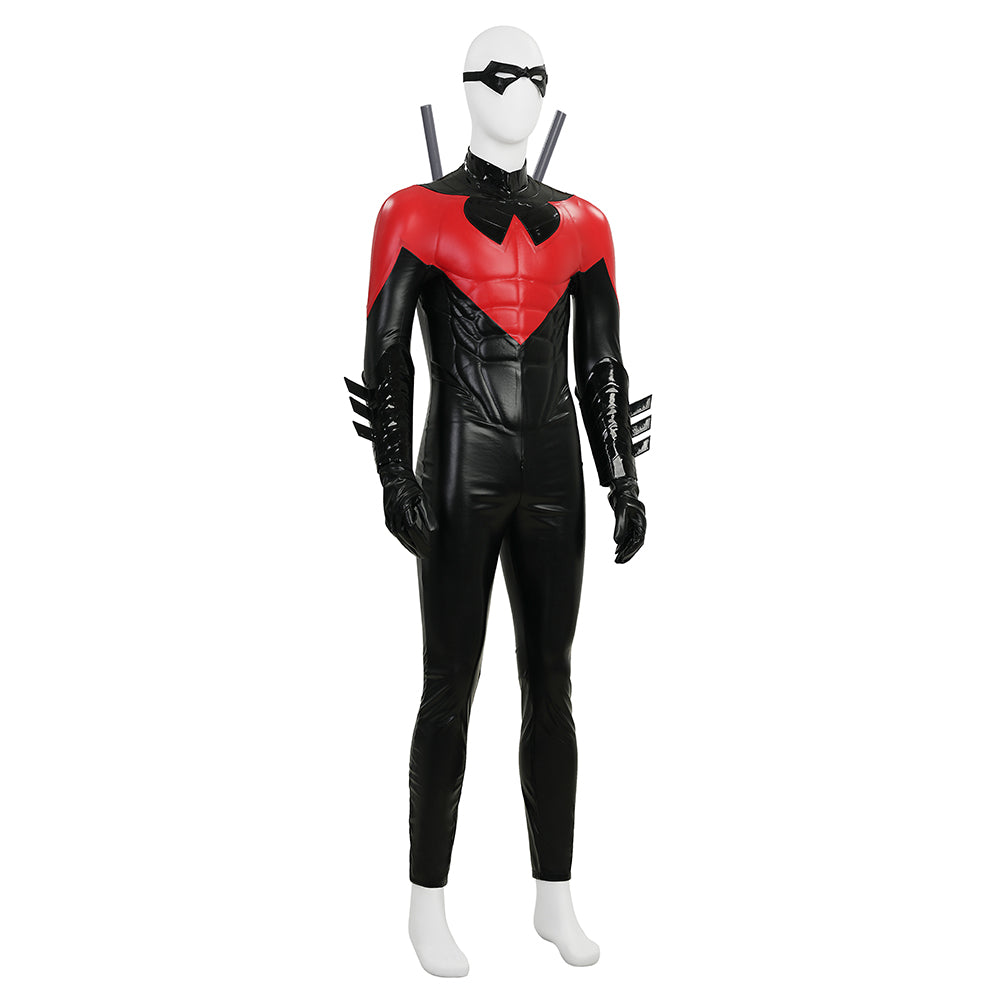 New 52 Comic Nightwing Dick Grayson Cosplay Costume Red Suit Cosplay