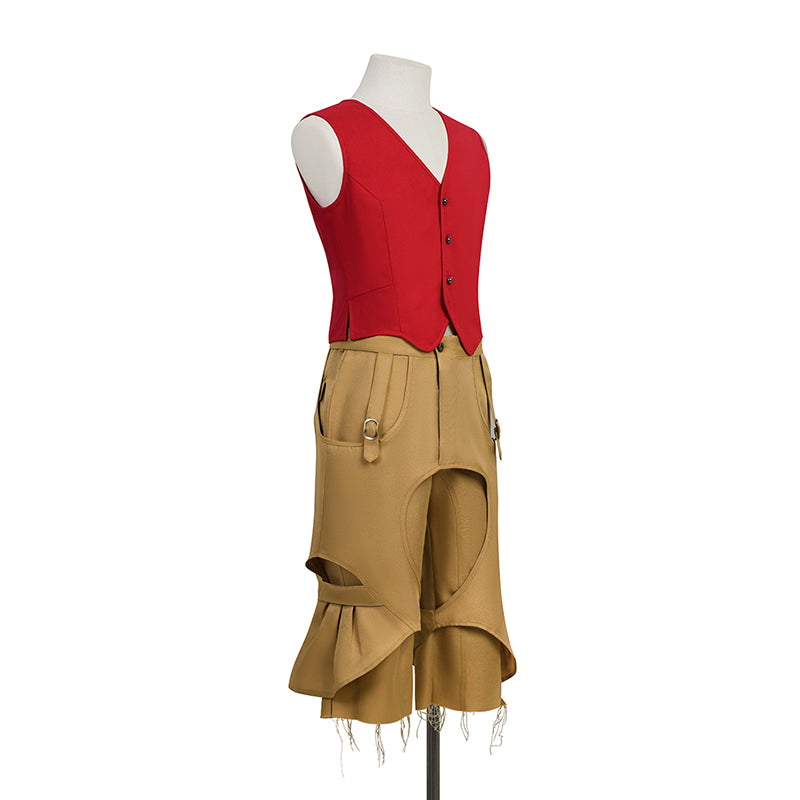 One Piece Live Action Season 2 Luffy Cosplay Costume Halloween Carnival Outfit