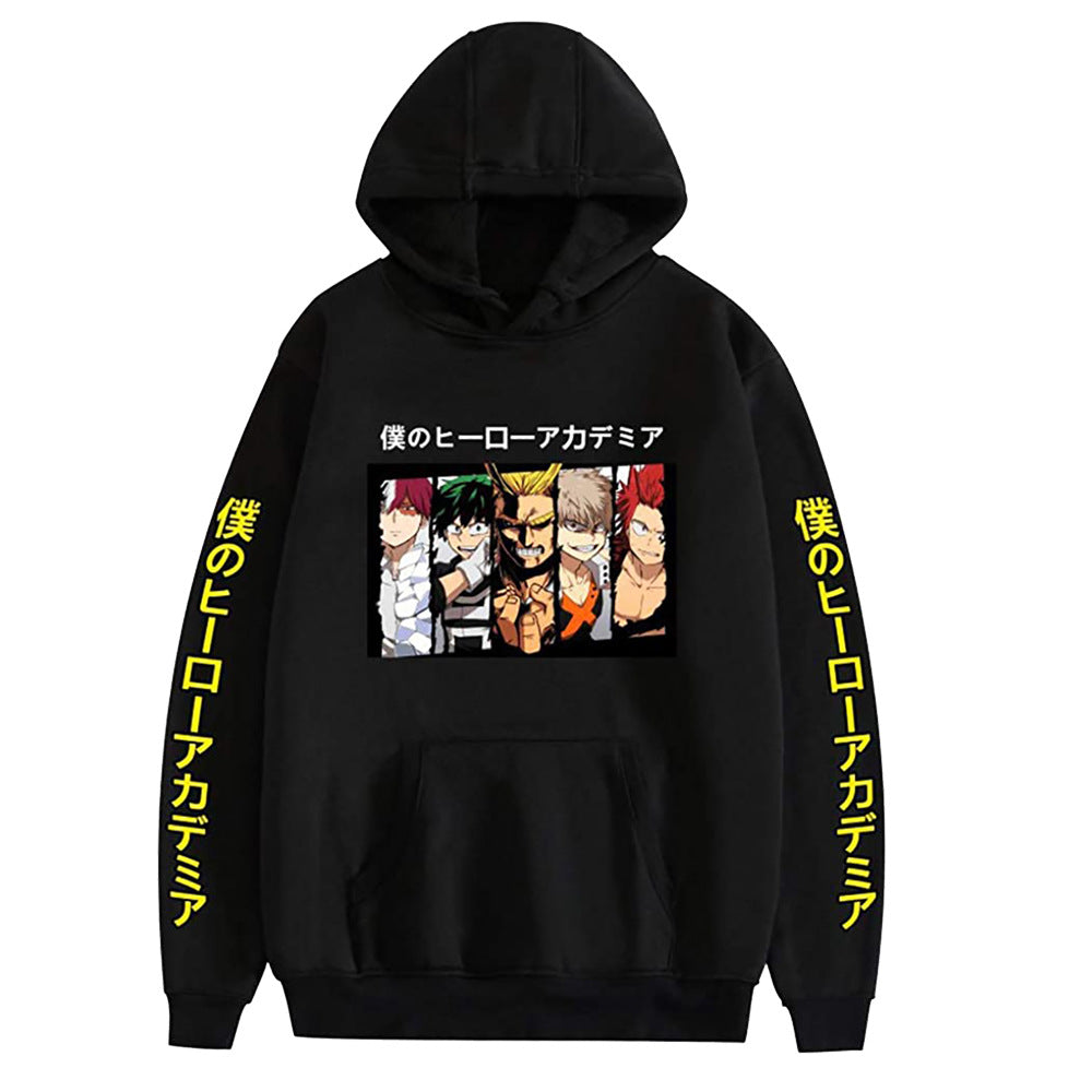 Anime MHA Friends Hoodie Costume My Hero Academia Cosplay Hooded Pullover Sweatsuit