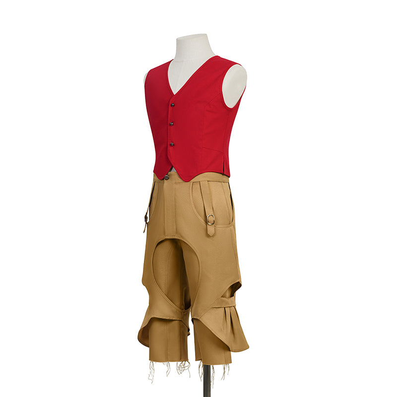 One Piece Live Action Season 2 Luffy Cosplay Costume Halloween Carnival Outfit