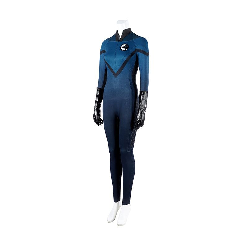 Fantastic Four 2005 Invisible Woman Cosplay Costume Susan Storm Halloween Outfit