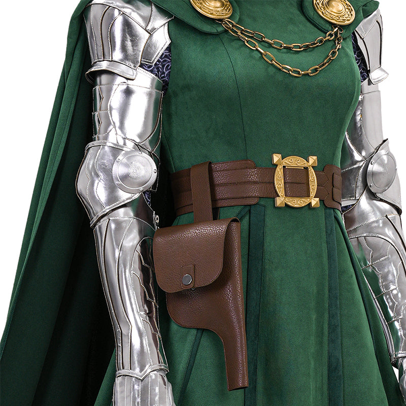Doctor Doom Woman's Cosplay Costume Dr. Victor von Doom Halloween Outfit