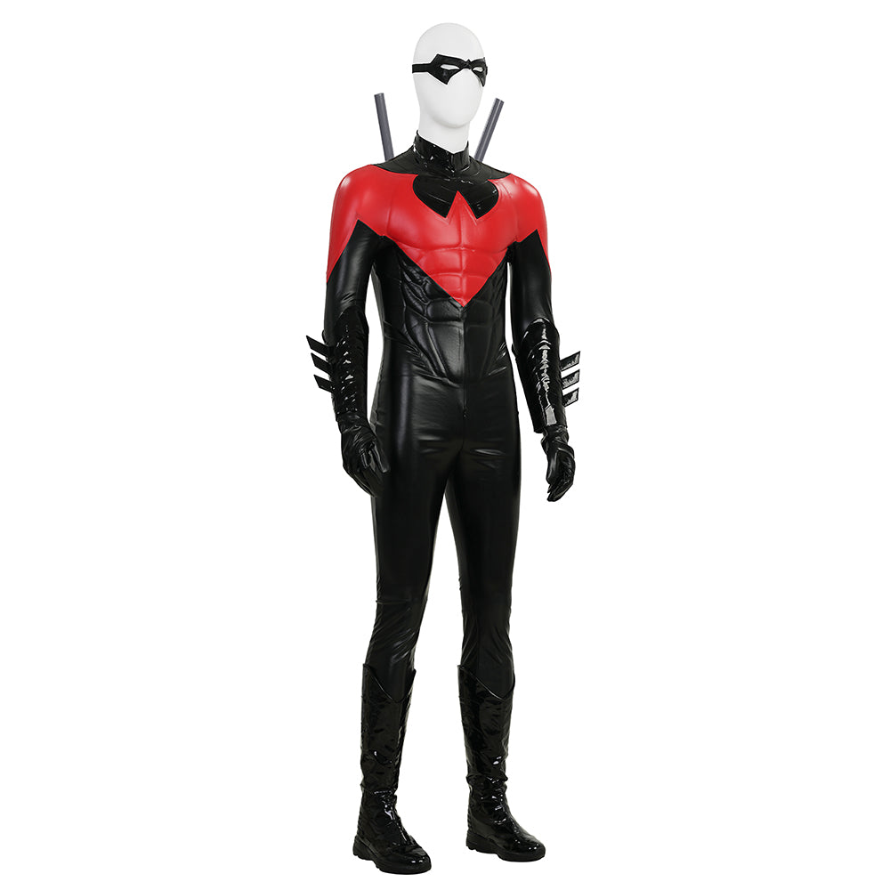 New 52 Comic Nightwing Dick Grayson Cosplay Costume Red Suit Cosplay