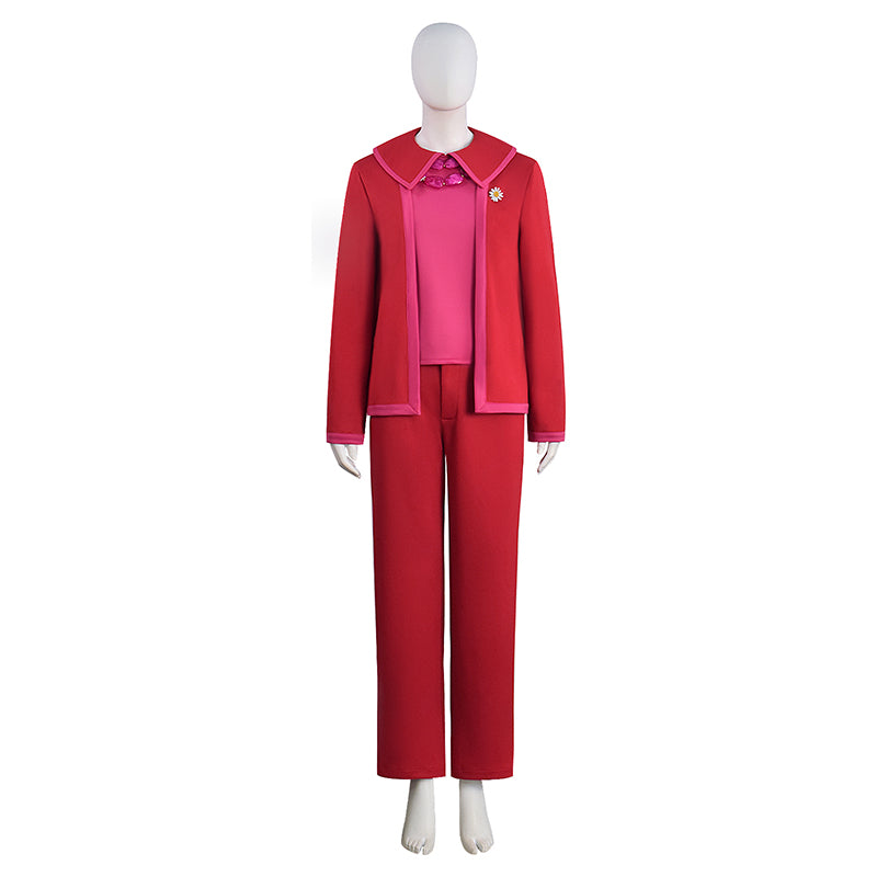 Weapons Aunt Miss Gladys Cosplay Costume Pink Halloween Outfit